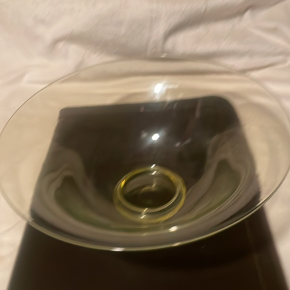 Tiffin Vasaline (uranium) Serving Bowl. 13 inches wide!! - Picture 3 of 5